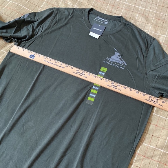 Eddie Bauer nwt cotton blend green long sleeve tee shirt pullover crew xl - Picture 11 of 12